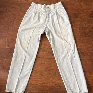 Vintage 1980s Lee Jeans Womens 18w Light Wash Bareback Made In Usa